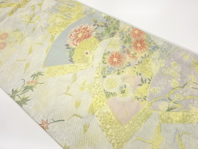JAPANESE FUKURO OBI / WOVEN FLOWERS